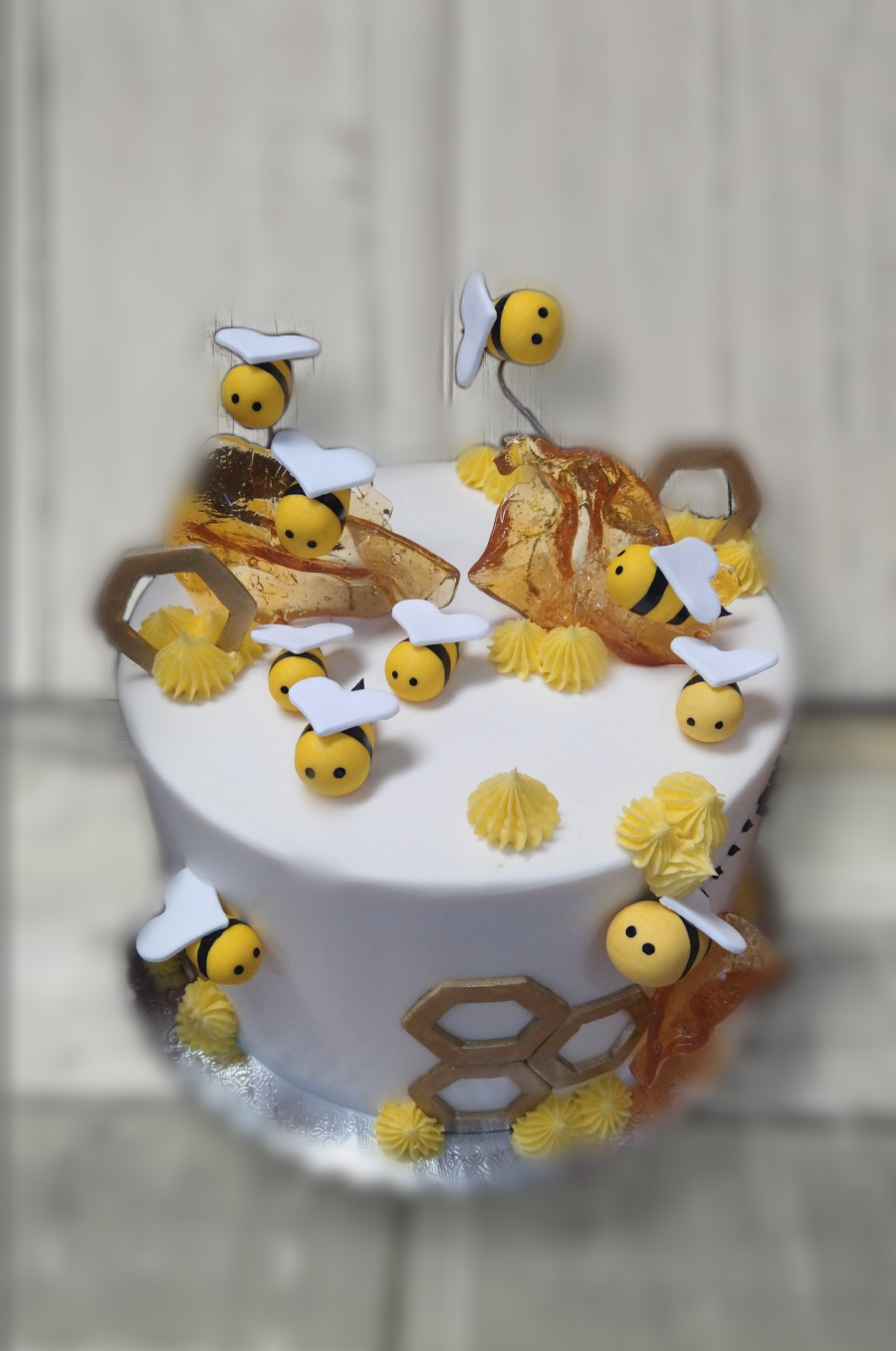 Bee Themed Baby Shower Cake